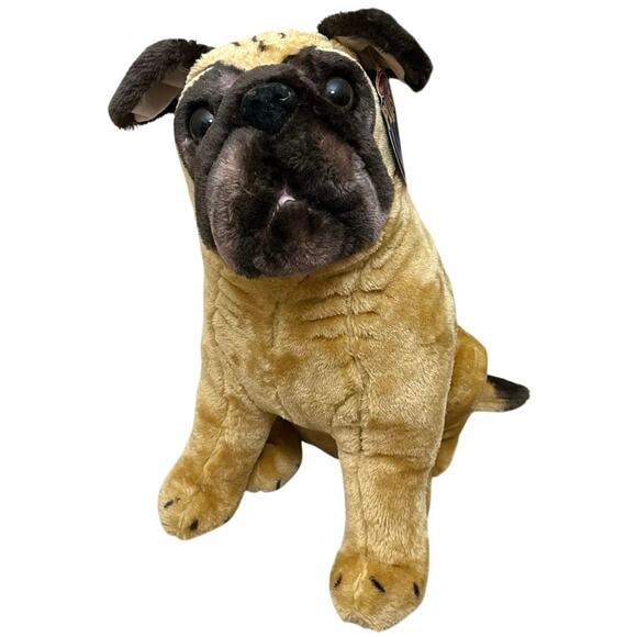 Melissa & Doug "Lifelike" Large Plush Stuffed Pug Dog NWT - Picture 2 of 16
